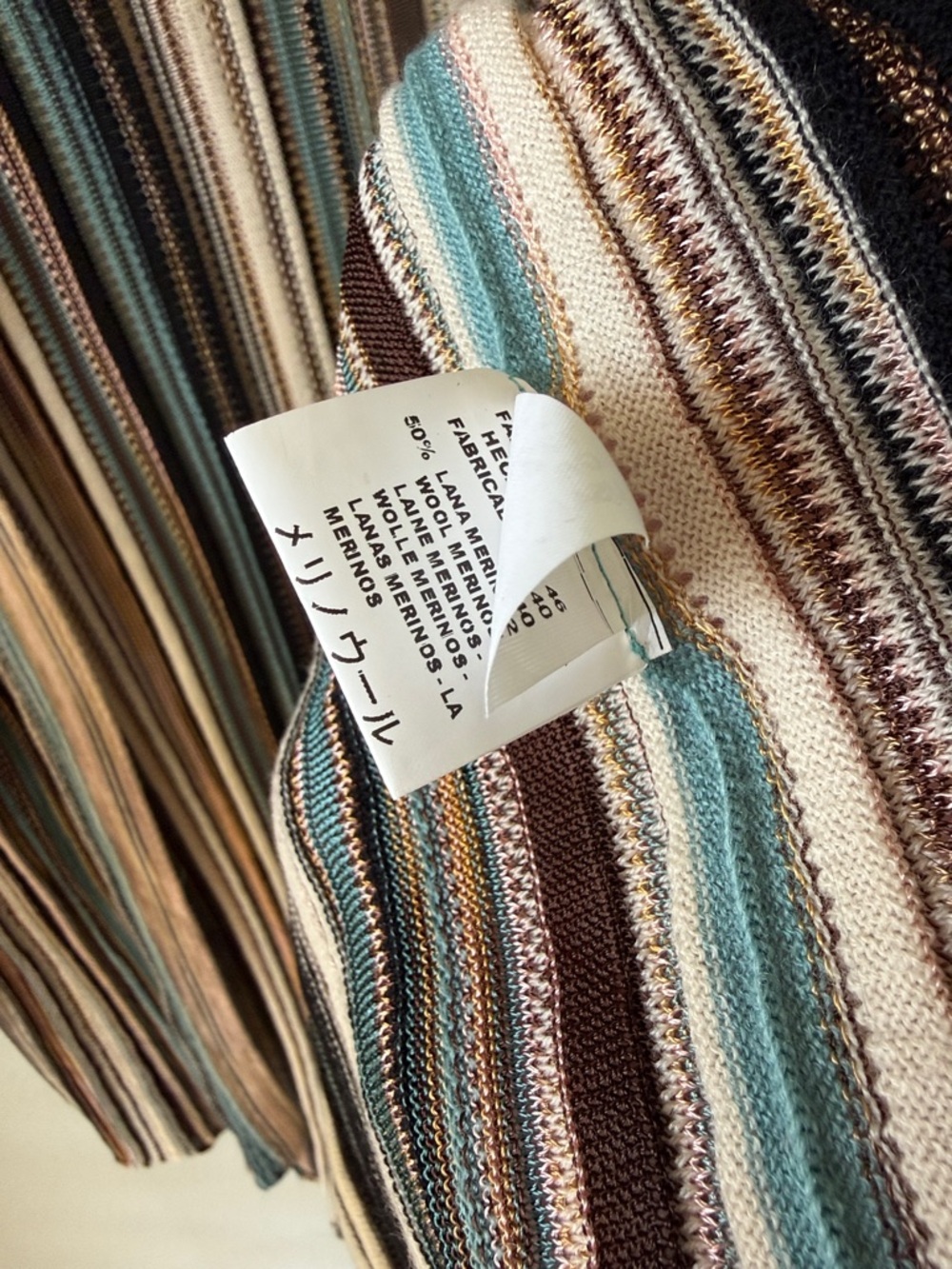 Missoni knit cardigan wool / viscose beautiful colors! Made in Italy 46 - Picture 4 of 11